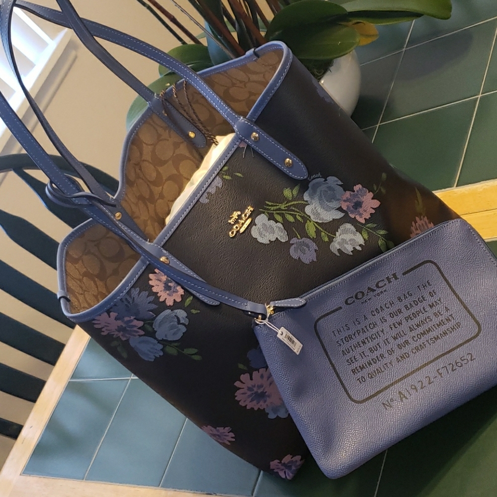 Coach reversible tote